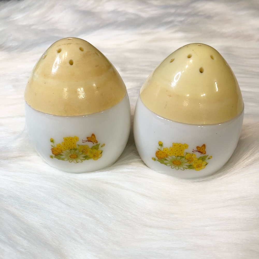 Vintage Avon milk glass salt and pepper shakers